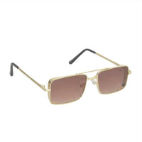 Tredvibe Golden Brown Rectangle Sunglasses For Man & Woman