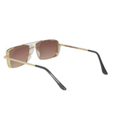 Tredvibe Golden Brown Rectangle Sunglasses For Man & Woman