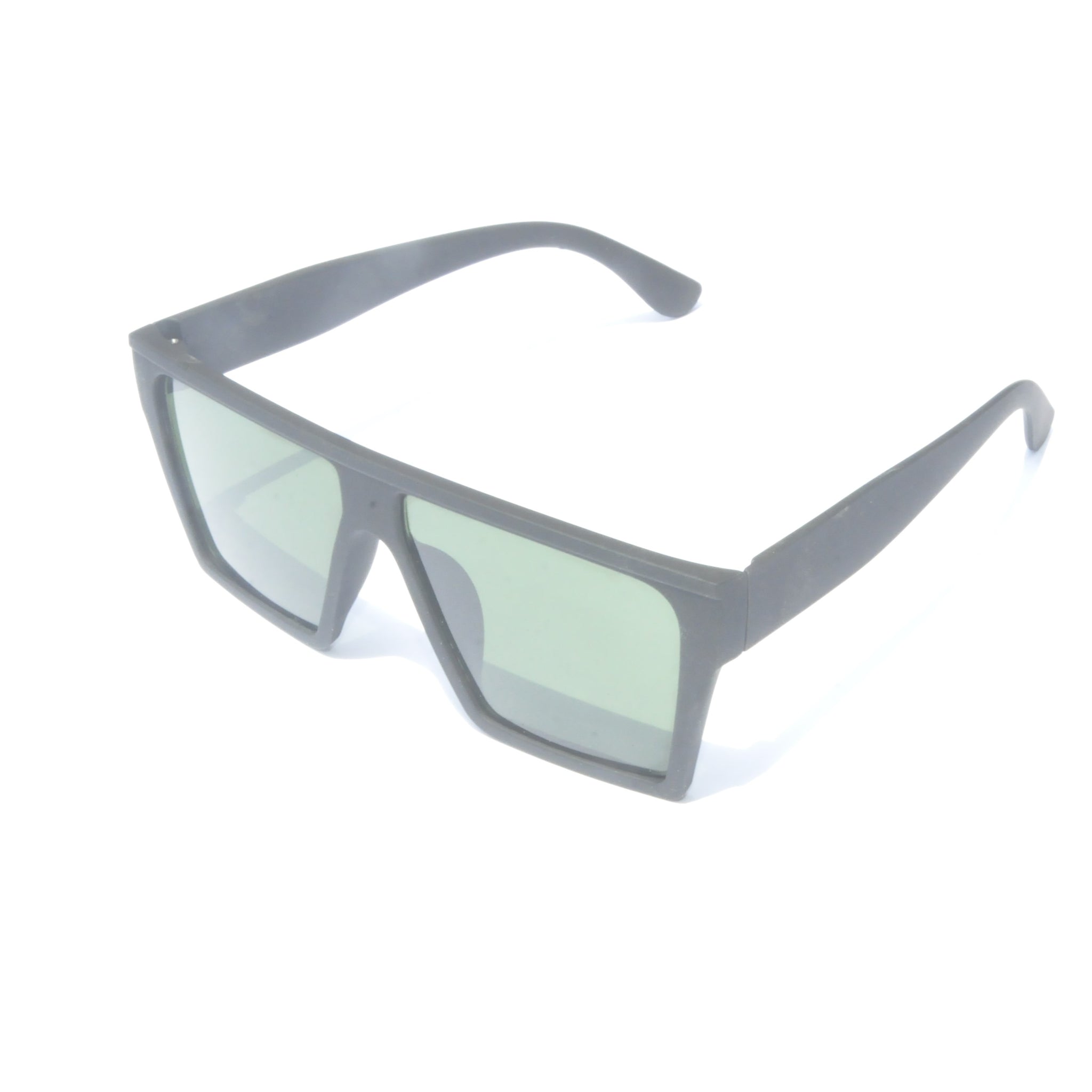 Tredvibe Black Green Rectangular Sunglasses Men & Women